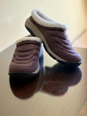NWOT Easy Spirit Wayside Purple Quilted Casual Clogs  9.5 M